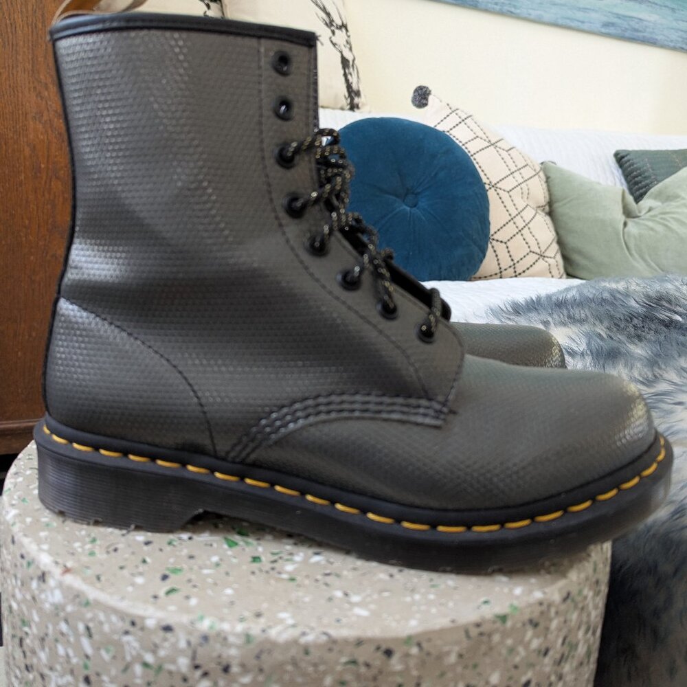 Dr. Martens Pewter Metallic Combat Boots
